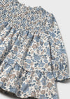 Baby Girl Blue Floral Velvet Dress