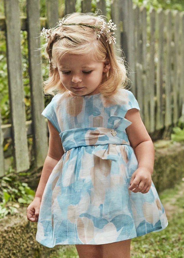 Baby Girl Blue Printed Dress