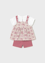 Baby Girl Butterfly Print Biker Short Set