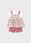 Baby Girl Butterfly Print Biker Short Set