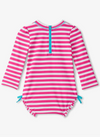 Baby Girl Candy Stripes Rashguard Swimsuit