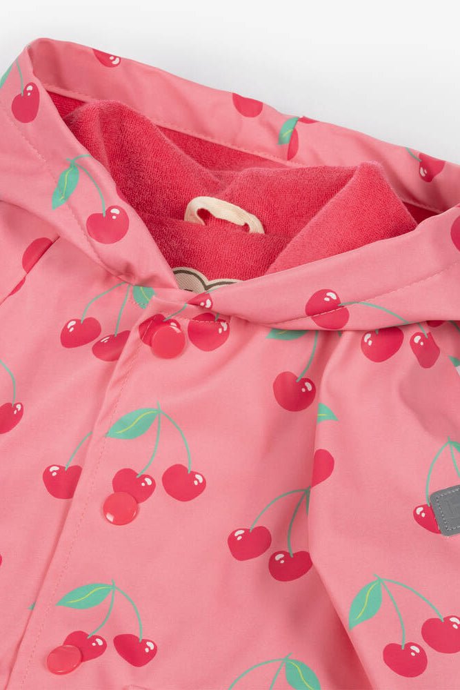 Baby Girl Cherries Snap Raincoat