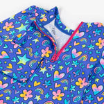 Baby Girl Colorful Doodles Rashguard Swimsuit