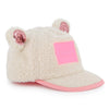 Baby Girl Cream Teddy Cap With Sequin Ears