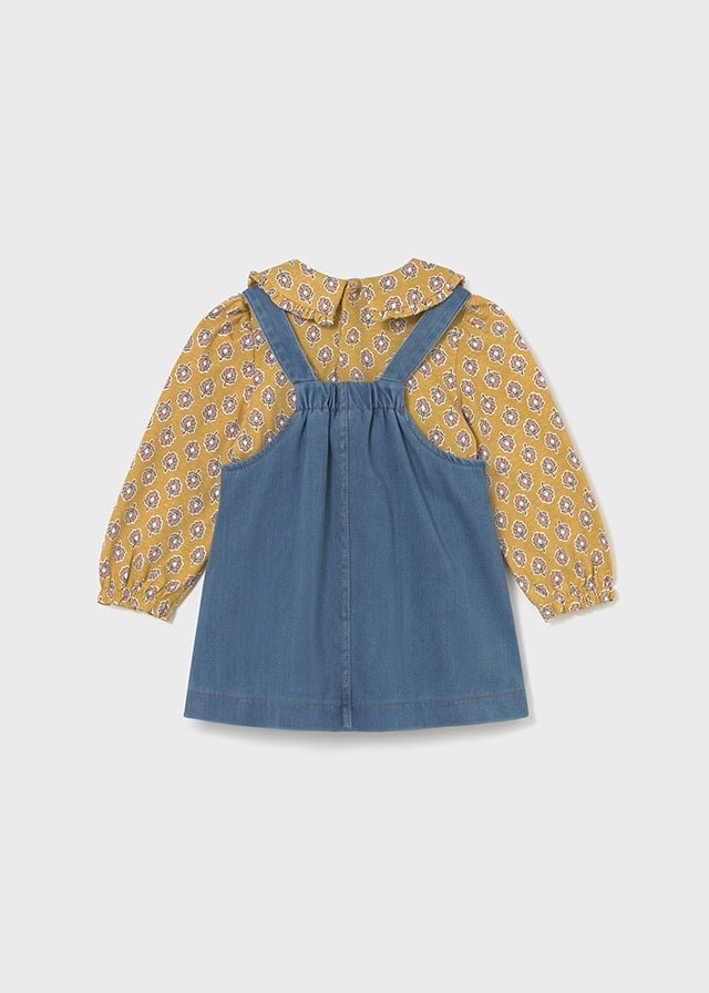 Baby Girl Denim Dungaree Skirt Set