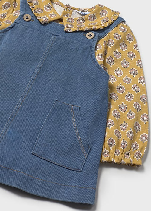 Baby Girl Denim Dungaree Skirt Set