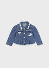 Baby Girl Denim Jacket with Lace Details