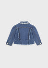 Baby Girl Denim Jacket with Lace Details