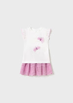 Baby Girl Embroidered Tulle Skirt Set