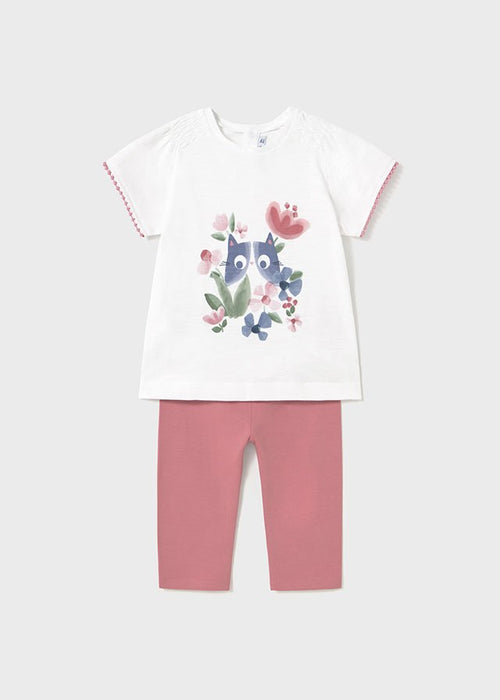 Baby Girl Floral Cats 2 Piece Outfit