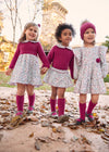 Baby Girl Floral Knitted Raspberry Dress