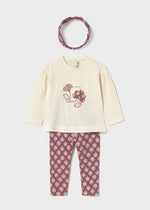 Baby Girl Floral Leggings Set with Headband