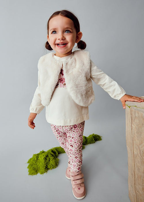 Baby Girl Floral Vest and Leggings Set (3 - Piece)