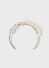 Baby Girl Gold Headband With White Tulle and Stars