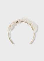 Baby Girl Gold Headband With White Tulle and Stars