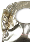 Baby Girl Gold Sequin Bib with Ruffle Detail