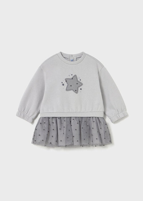 Baby Girl Grey Star Tulle Dress
