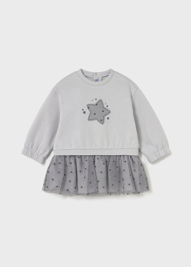 Baby Girl Grey Star Tulle Dress