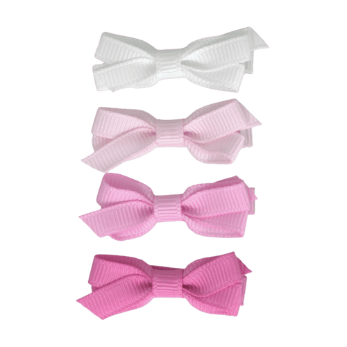Baby Girl Hair Clips With Ribbon Bow - Candy (4cm) (Your Little Miss) - CottonKids.ie - Hair accessories - Girl - Hair Accessories - Your Little Miss