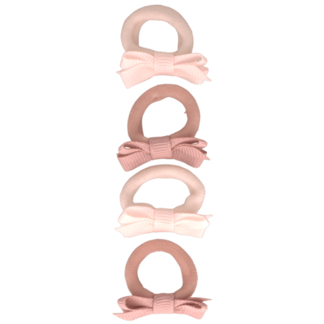 Baby Girl Hair Ties With Little bow - Soft Pink Vibes (Your Little Miss) - CottonKids.ie - Hair accessories - Girl - Hair Accessories - Your Little Miss