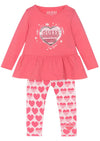 Baby Girl Heart Print Leggings Set