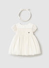 Baby Girl Ivory Tulle Dress with Hairband