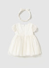 Baby Girl Ivory Tulle Dress with Hairband