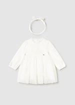 Baby Girl Ivory Tulle Embroidered Ceremony Dress