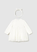 Baby Girl Ivory Tulle Embroidered Ceremony Dress