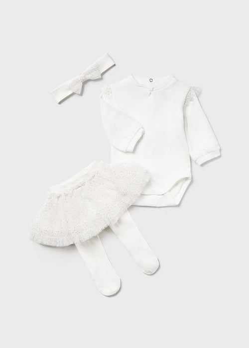 Baby Girl Ivory Tutu Skirt Set (Mayoral)