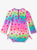 Baby Girl Kaleidoscope Hearts Rashguard Swimsuit