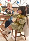 Baby Girl Knitted Vest & Printed Dress Set