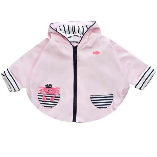 Baby Girl Light Pink Hooded Rain Cape