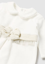 Baby Girl Off - White Babygrow & Beret Set (Mayoral)