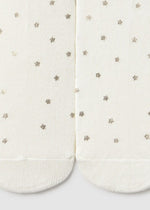 Baby Girl Off - White Print Tights (A/W)