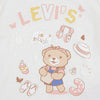 Baby Girl Off - White T-Shirt With Bear Print