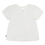 Baby Girl Off - White T-Shirt With Bear Print