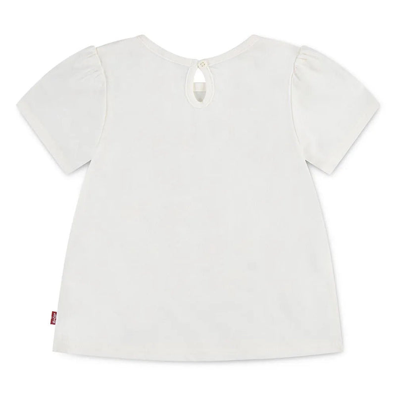 Baby Girl Off - White T-Shirt With Bear Print