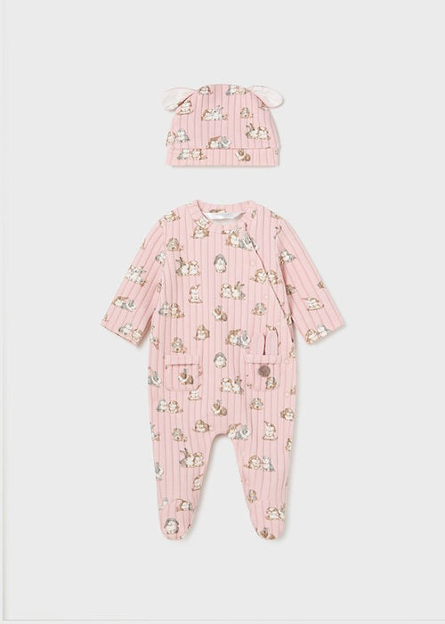 Baby Girl Pink Babygrow & Hat Set (Mayoral)