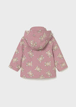Baby Girl Pink Bear Print Rain Coat