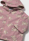 Baby Girl Pink Bear Print Rain Coat