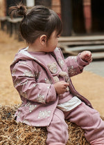 Baby Girl Pink Bear Print Rain Coat