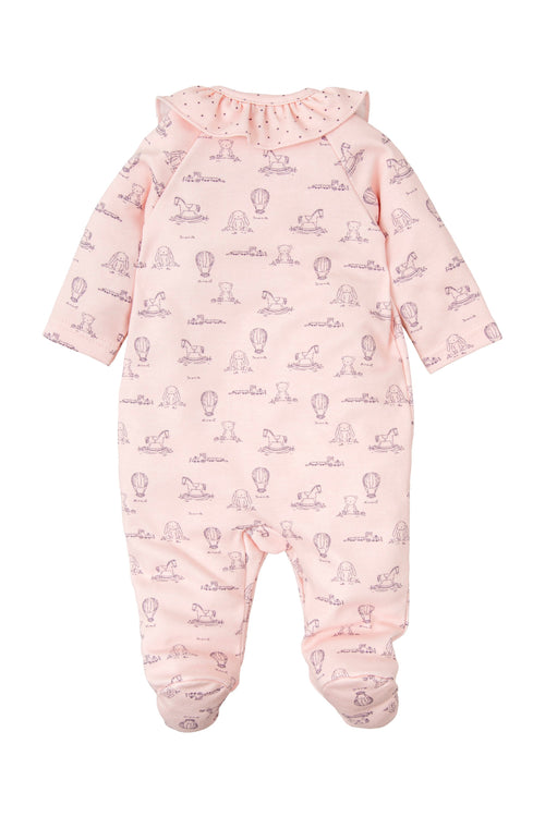 Baby Girl Pink Cotton Babygrow (Babidu)