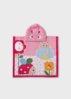 Baby Girl Pink Cotton Ladybird Poncho Towel