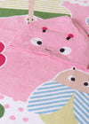 Baby Girl Pink Cotton Ladybird Poncho Towel