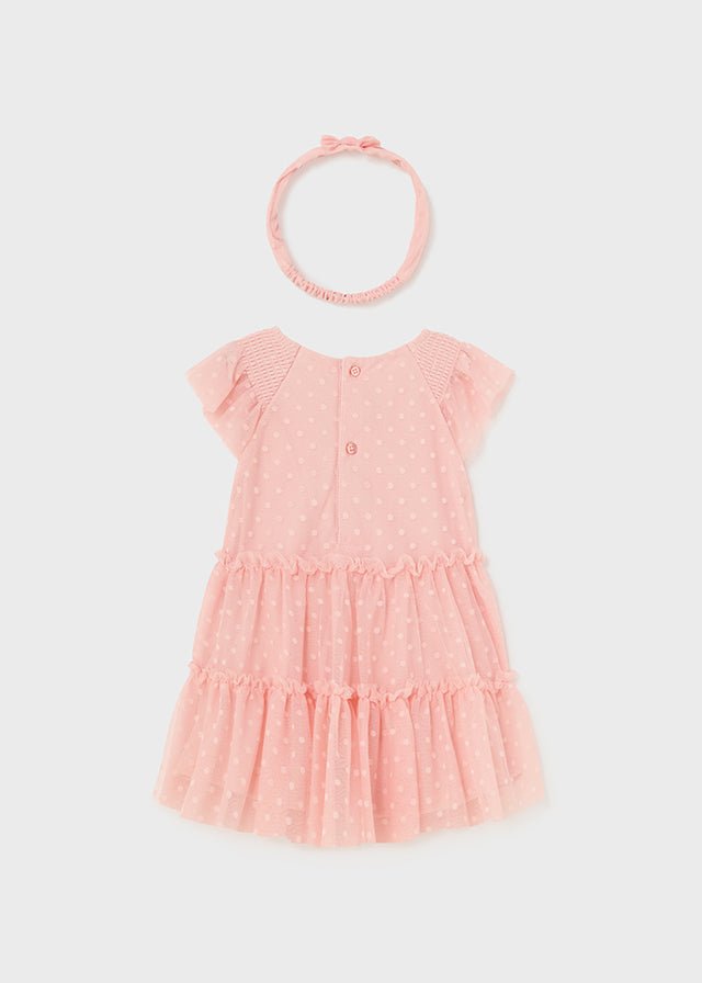 Baby Girl Pink Cotton & Tulle Dress Set