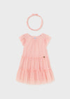 Baby Girl Pink Cotton & Tulle Dress Set