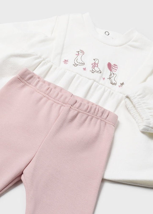 Baby Girl Pink Duck & White Blouse Leggings Sets (sold separately) (mayoral)