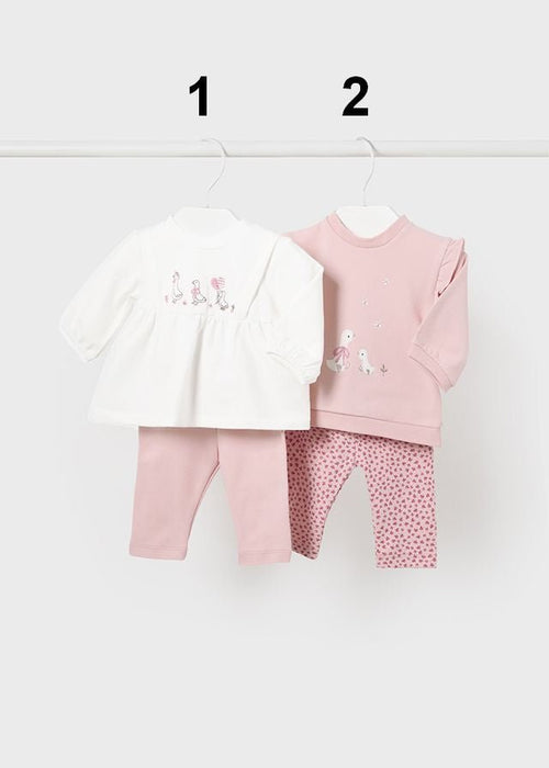 Baby Girl Pink Duck & White Blouse Leggings Sets (sold separately) (mayoral)