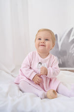 Baby Girl Pink Elephant Dress & Tights Set (Tutto Piccolo)